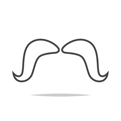 Mexican mustache line icon vector isolated