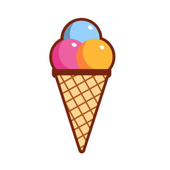 Ice cream cone icon isolated. Trendy Flat style for graphic design, Web site, social media, UI, mobile upp, Vector illustration