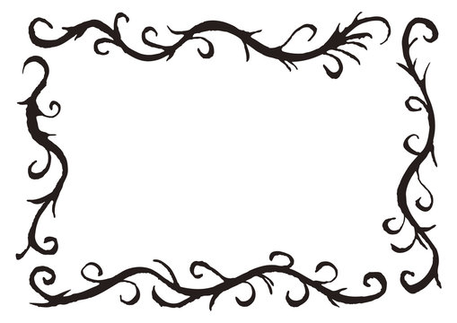 手書きの蔦枠 Stock イラスト Adobe Stock