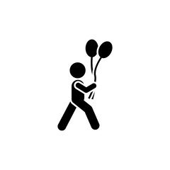 Balloon, boy, child icon. Element of children pictogram. Premium quality graphic design icon. Signs and symbols collection icon