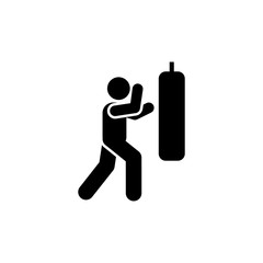 Kick, boxing, man, fitness, gym icon. Element of gym pictogram. Premium quality graphic design icon. Signs and symbols collection icon
