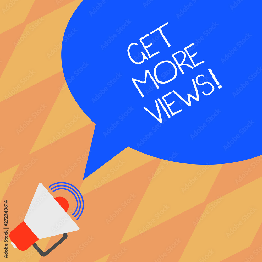 Poster text sign showing get more views. conceptual photo obtain additional followers and likes on your soc