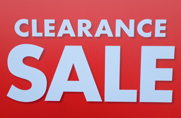 Clearance Sale sign.