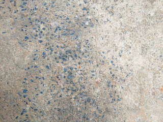 Concrete floor that has been used for a long time until deteriorated