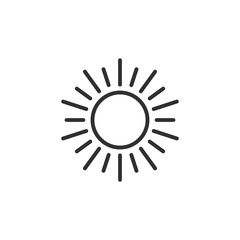 Sun icon vector isolated. Sun line vector icons. sun logo design inspiration