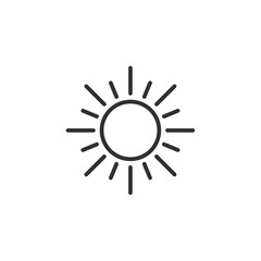 Sun icon vector isolated. Sun line vector icons. sun logo design inspiration