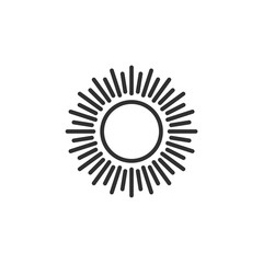 Sun icon vector isolated. Sun line vector icons. sun logo design inspiration