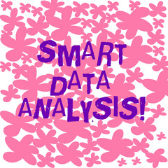 Text sign showing Smart Data Analysis. Conceptual photo collecting and analyzing infos to make better decisions Freehand Drawn and Painted Simple Flower in Seamless Repeat Pattern photo