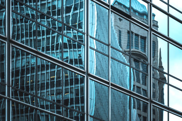Obraz premium Hong Kong Commercial Building Close Up