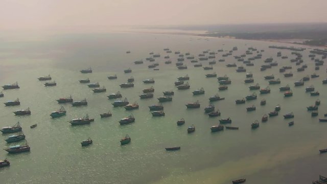 Rameswaram Pamban bridge, India, 4k aerial  drone footage