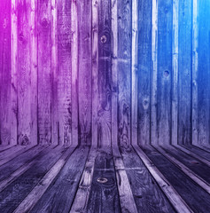 interior with neon lights