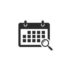 Flat calendar Web Mobile icon vector. Calender on the wall symbol logo design inspiration