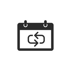 Flat calendar Web Mobile icon vector. Calender on the wall symbol logo design inspiration