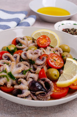 Salad with octopus
