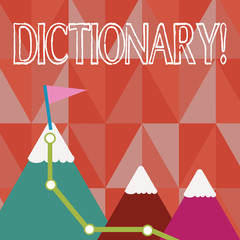 Handwriting text Dictionary. Concept meaning Learning another vocabs and synonyms from book