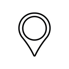 Black line icon for location mark