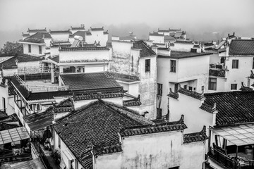 Rural characteristic architectural scenery, Wuyuan, Shangrao, Jiangxi, China