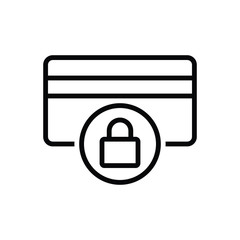 Black line icon for pat with credit card