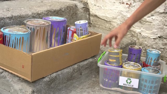 Paint recycling company accepts empty oil-based paint cans for recycling. Hazardous waste disposal service