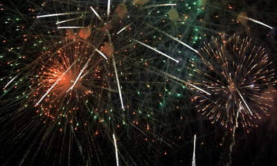 Fireworks Explosion Celebrating New Year