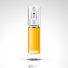 Chrome yellow spray bottle package design