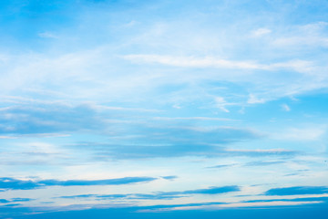 blue sky and white clouds.