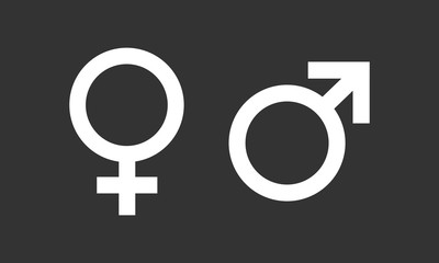 Male and female symbols icon