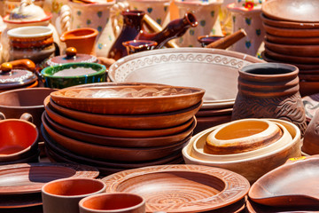 Clay pottery ceramic for sale on the market