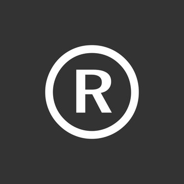 Register trademark symbol icon vector