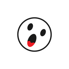 Fototapeta premium Wow emoticon graphic design template vector illustration