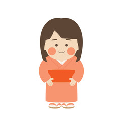 女性キャラクター着物