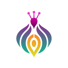 simple flat peacock logo design inspiration