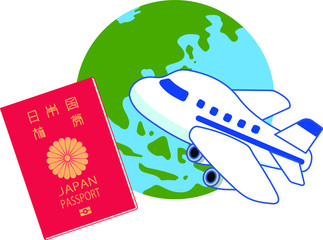 Illustration of Japanese passport