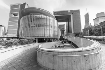 Modern office buildings in Midtown of Hong Kong city