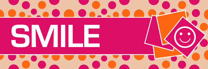 Smile Pink Orange Squares Texture 