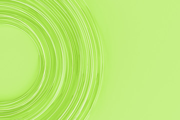 Abstract volume background with the image of a random rotating thin rings. 3D illustration