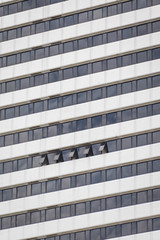 Windows of office building