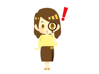 発見　びっくりする女性