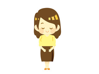お辞儀する　女性
