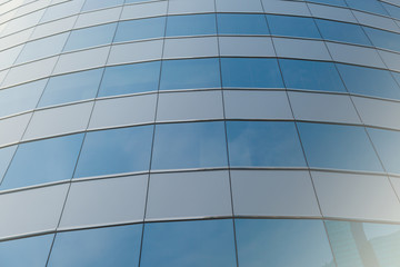Fototapeta na wymiar blue glass building