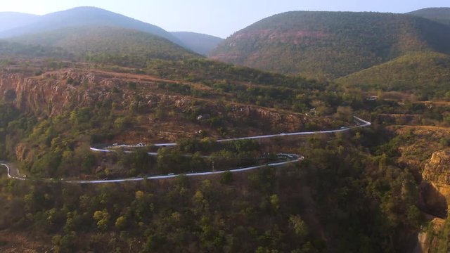 Tirupati in south India Tamil Nadu holy places, 4k aerial drone skyline footage