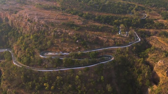 Tirupati in south India Tamil Nadu holy places, 4k aerial drone skyline footage