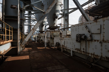 Fototapeta na wymiar Industrial buildings in an abandoned factory