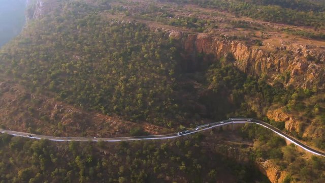 Tirupati in south India Tamil Nadu holy places, 4k aerial drone skyline footage