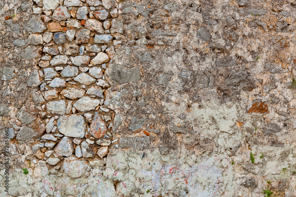 Wall mural stone wall texture