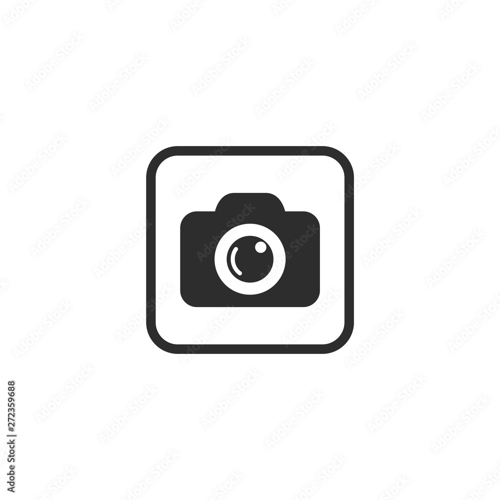 Poster camera icon. camera symbol. flat photo camera vector isolated. modern simple snapshot photography si