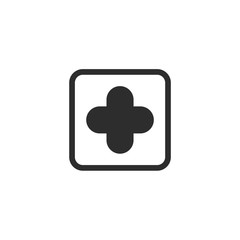 Plus Icon vector illustration. Add icon. Addition sign. Medical Plus symbol. Plus logo design inspiration