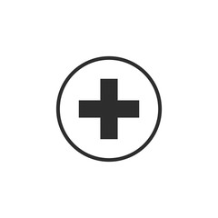 Plus Icon vector illustration. Add icon. Addition sign. Medical Plus symbol. Plus logo design inspiration