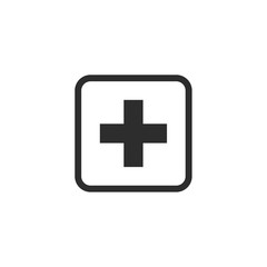 Plus Icon vector illustration. Add icon. Addition sign. Medical Plus symbol. Plus logo design inspiration