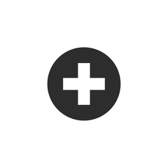 Plus Icon vector illustration. Add icon. Addition sign. Medical Plus symbol. Plus logo design inspiration